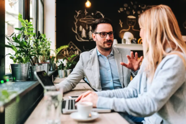 meeting with colleague